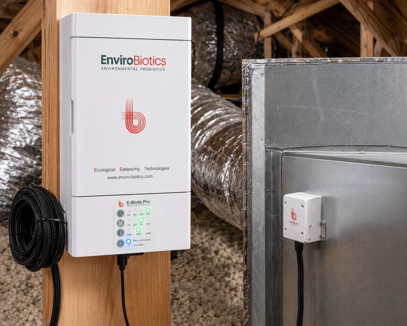 The E-Biotic Pro installed next to an air handler